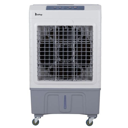 3 in 1 Portable Evaporative Cooler,Indoor,Outdoor,2647CFM Personal Air Cooler with remote control ,10.57 Gal Large Water Tank & Scroll Casters, 4 Ice Packs,White and gray - 7DAY'S