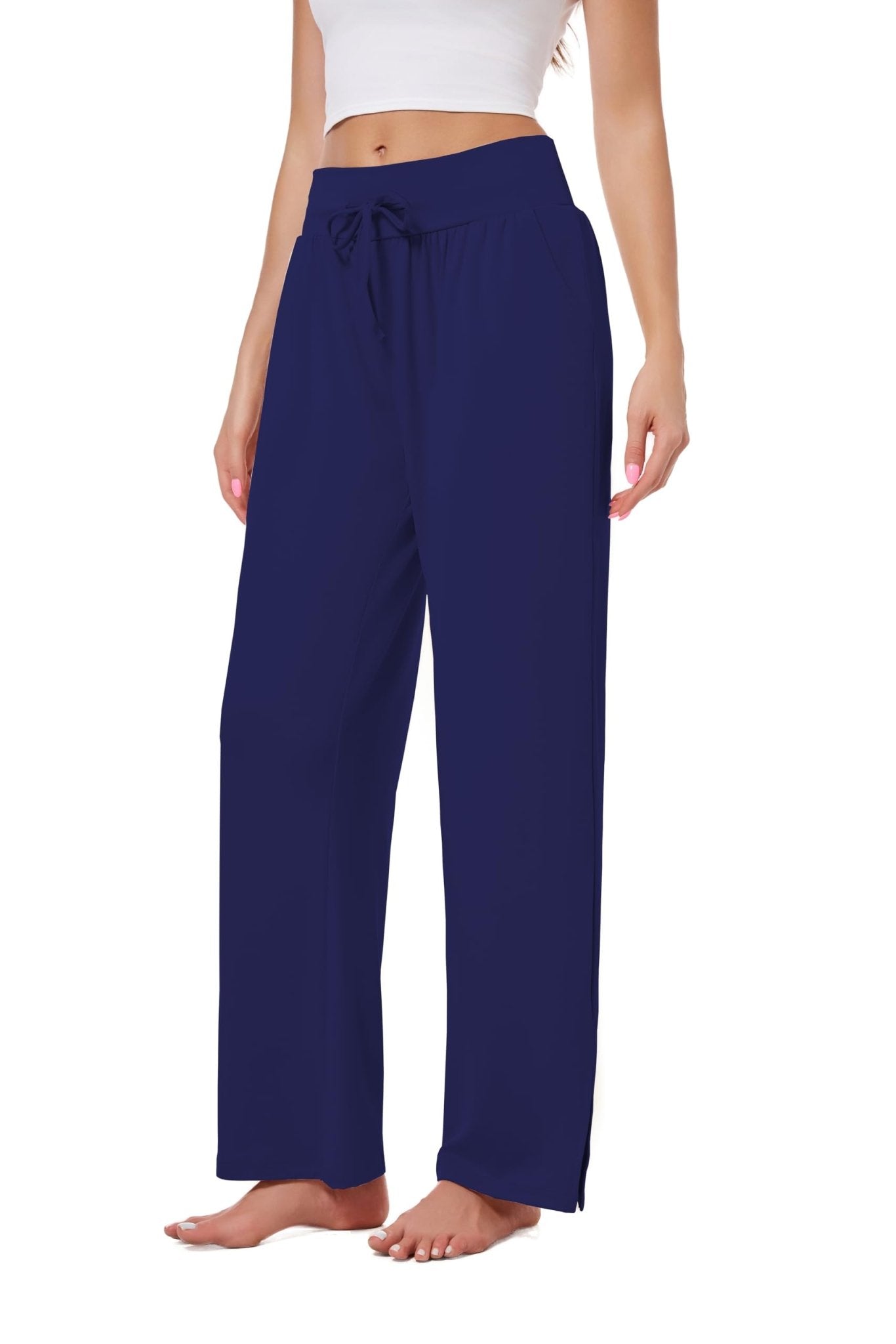 3 Pack Women's Lounge Pants Wide Leg Yoga Sweatpants with Pockets High Waisted Drawstring Lounge Loose Workout Jogger - 7DAY'S
