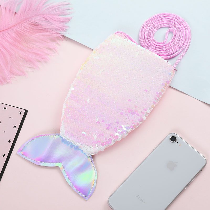 3 Pcs Mermaid Bags Mermaid Tail Glitter Sequin Purse Mini Bags Kids Girls - 7DAY'S