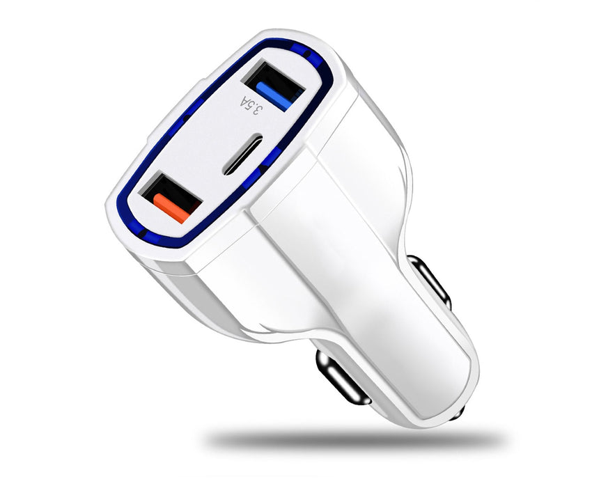 3 Port Fast Charge 3.0 Car Charger - 7DAY'S