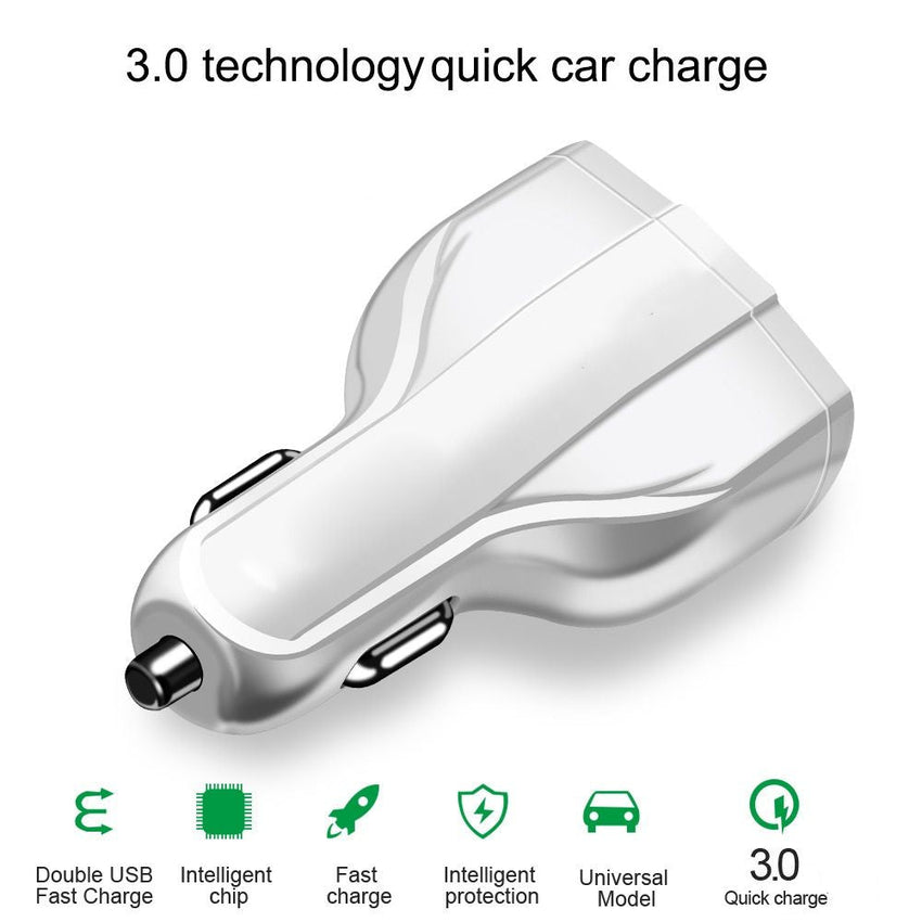 3 Port Fast Charge 3.0 Car Charger - 7DAY'S