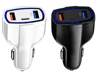 3 Port Fast Charge 3.0 Car Charger - 7DAY'S