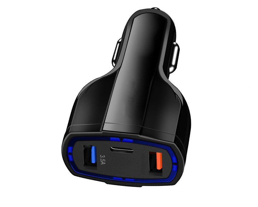 3 Port Fast Charge 3.0 Car Charger - 7DAY'S