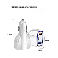 3 Port Fast Charge 3.0 Car Charger - 7DAY'S