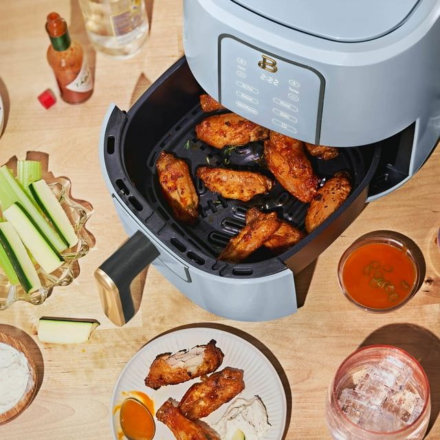 3 Qt Air Fryer with TurboCrisp Technology, Cornflower Blue - 7DAY'S