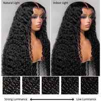 30 Inch Brazilian Raw Virgin Hair 13x6 13X4 Natural Deep Wave Glueless Frontal Human Hair Transparent HD Lace Front Wigs - 7DAY'S