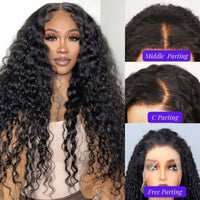 30 Inch Brazilian Raw Virgin Hair 13x6 13X4 Natural Deep Wave Glueless Frontal Human Hair Transparent HD Lace Front Wigs - 7DAY'S