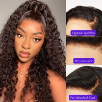 30 Inch Brazilian Raw Virgin Hair 13x6 13X4 Natural Deep Wave Glueless Frontal Human Hair Transparent HD Lace Front Wigs - 7DAY'S