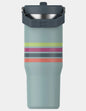 30 oz Stainless Steel Ice Flow Flip Straw Tumbler - 7DAY'S