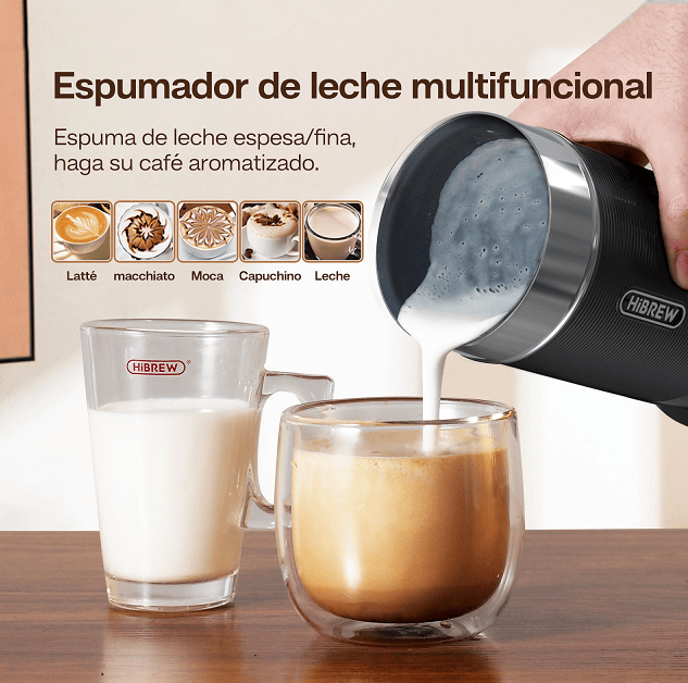 300ml Milk Heater 450W milk foam Cold Bubble Chocolate Stir Cold / hot Latte Cappuccino 360°, rotating base SUS304 adjustable temperature and thickness - 7DAY'S