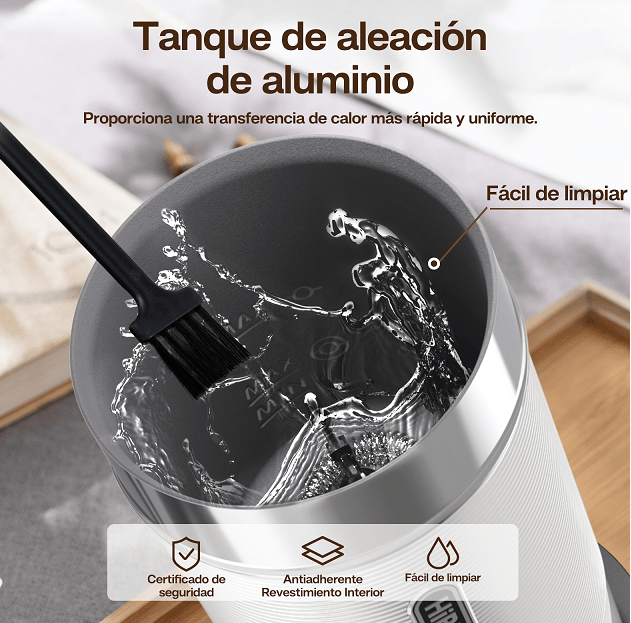 300ml Milk Heater 450W milk foam Cold Bubble Chocolate Stir Cold / hot Latte Cappuccino 360°, rotating base SUS304 adjustable temperature and thickness - 7DAY'S