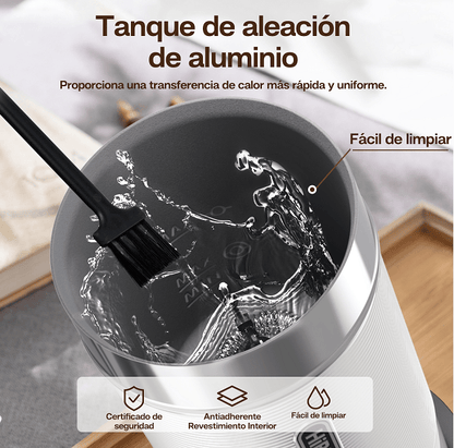 300ml Milk Heater 450W milk foam Cold Bubble Chocolate Stir Cold / hot Latte Cappuccino 360°, rotating base SUS304 adjustable temperature and thickness - 7DAY'S