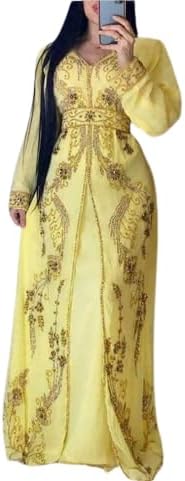 Abaya Dress for Women Muslim Dubai Sadui Moroccan Kaftan Fancy Abaya Cocktail Dress Women Kaftan Long Wedding Party Dress