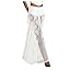 MakeMeChic Women's Lace Sheer Maxi Skirts Floral Polka Dots A Line Ruffle Boho Goth Long Skirts