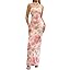 HTZMO Women Elegant Summer Bodycon Maxi Dress Halter Neck Formal Wedding Guest Cocktail Party Long Dresses