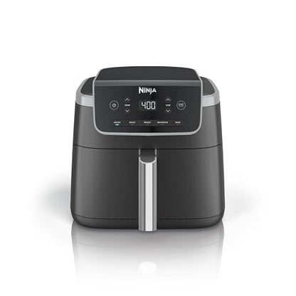 Ninja Air Fryer with Air Crisp | 5 QT Capacity fits up to 4lbs of Fries | 4-in-1 Pro Air Fry, Roast, Reheat, Dehydrate | 400°F Max Temp | 1750 Watts | W/Nonstick Basket & Crisper Plate | Grey | AF141