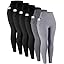 LZYVOO Leggings with Pockets for Women, 6 Packs Soft High Waisted Tummy Control Workout Yoga Pants