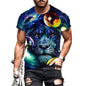 3D Printed Men's T-Shirt with Round Neck and Short Sleeves - 7DAY'S