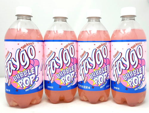 4 pack 20oz of Soda Pop Soft Drink 20oz Plastic Bottles Faygo Super Bubble (4pack, Bubble Pop)
