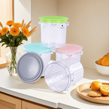 4 Pack Ice Cream Pints and Lids Compatible with Ninja Creami Breeze Ice Cream Makers, BPA - Free, Dishwasher Safe, For nc299 300 301 Not for nc100 - 7DAY'S