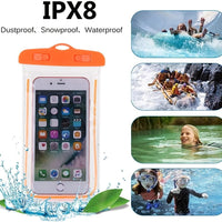 4 pcs Luminous Waterproof Floating Airbag Phone Sealed Case Pouch With Strap For Highly Sensitive Phone Screen For Swimming Gift - 7DAY'S