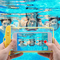 4 pcs Luminous Waterproof Floating Airbag Phone Sealed Case Pouch With Strap For Highly Sensitive Phone Screen For Swimming Gift - 7DAY'S