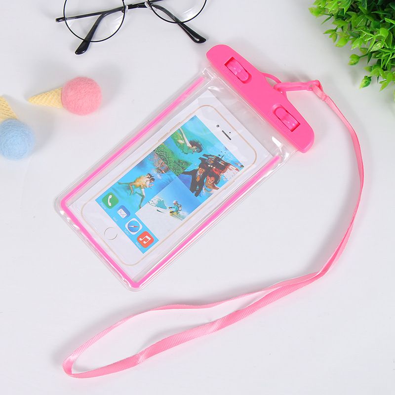 4 pcs Luminous Waterproof Floating Airbag Phone Sealed Case Pouch With Strap For Highly Sensitive Phone Screen For Swimming Gift - 7DAY'S