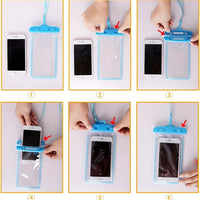 4 pcs Luminous Waterproof Floating Airbag Phone Sealed Case Pouch With Strap For Highly Sensitive Phone Screen For Swimming Gift - 7DAY'S