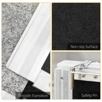 4' Threshold Ramp,Portable Wheelchair Ramp,Carpeted Foldable Handicap Ramp - 7DAY'S