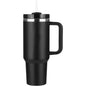 40 oz Water Tumbler Cup Stainless Steel Insulated Bottle Handle & Straw Travel - 7DAY'S