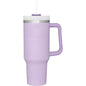 40 oz Water Tumbler Cup Stainless Steel Insulated Bottle Handle & Straw Travel - 7DAY'S