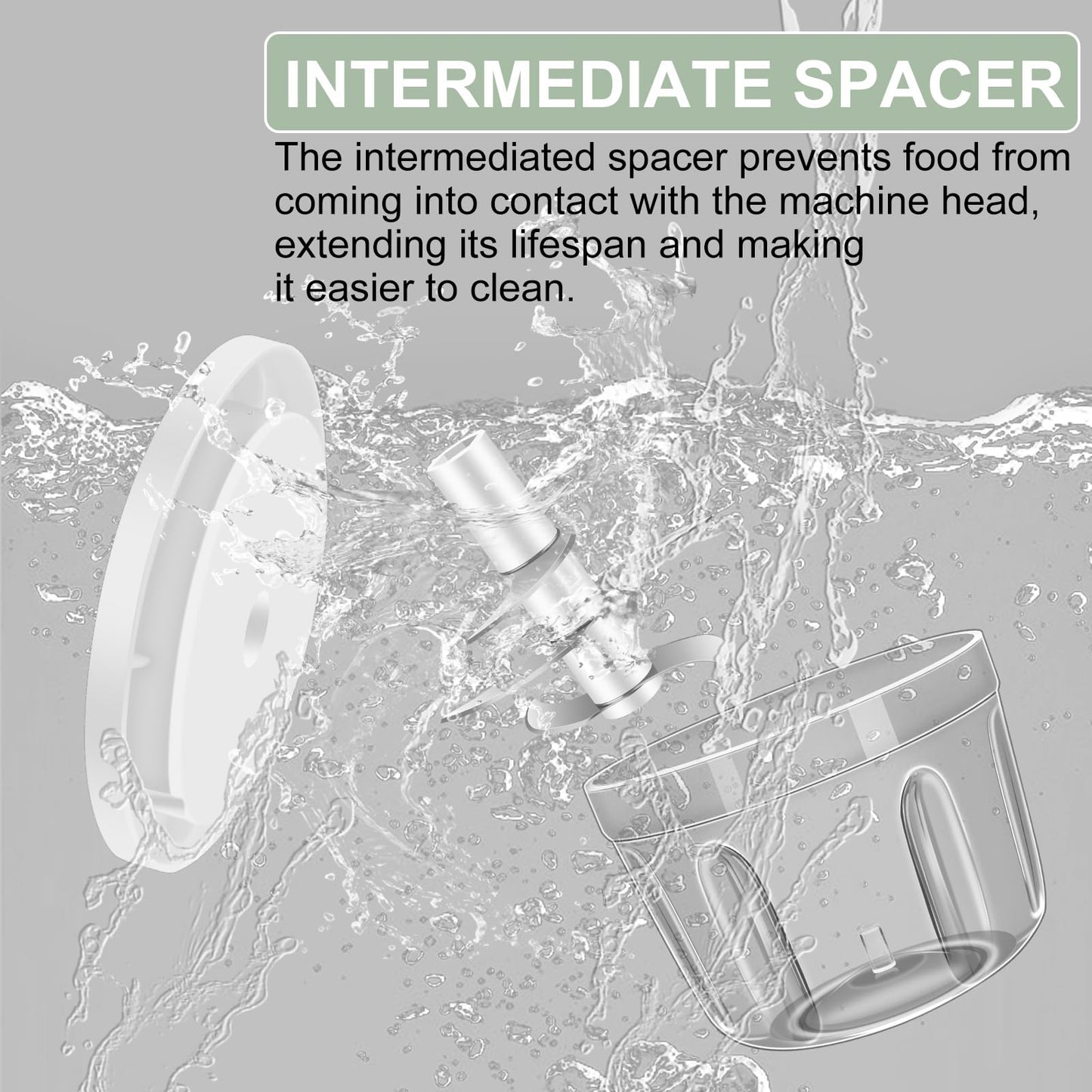 400ML Electric Garlic Chopper, 6 Blades Garlic Grinder Mini Vegetable Chopper, USB Portable Veggie Chopper, Garlic Mincer, Onion Chopper, Food Processor for Ginger, Chili, Fruit, Meat - 7DAY'S