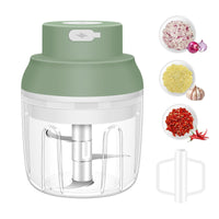 400ML Electric Garlic Chopper, 6 Blades Garlic Grinder Mini Vegetable Chopper, USB Portable Veggie Chopper, Garlic Mincer, Onion Chopper, Food Processor for Ginger, Chili, Fruit, Meat - 7DAY'S