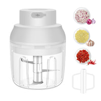 400ML Electric Garlic Chopper, 6 Blades Garlic Grinder Mini Vegetable Chopper, USB Portable Veggie Chopper, Garlic Mincer, Onion Chopper, Food Processor for Ginger, Chili, Fruit, Meat - 7DAY'S