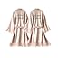 Crystal Dew 2 Pcs Mother of the Bride Groom Robe with Lace Trim Embroidery Bridal Satin Kimono Robes for Wedding Day