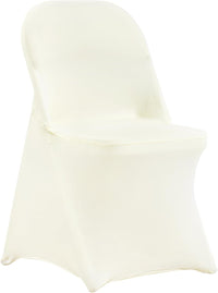 VEVOR 100 Pcs White Chair Covers Polyester Spandex Chair Cover Stretch Slipcovers for Wedding Party Dining Banquet Flat-Front Chair Covers
