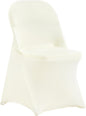 VEVOR 100 Pcs White Chair Covers Polyester Spandex Chair Cover Stretch Slipcovers for Wedding Party Dining Banquet Flat-Front Chair Covers
