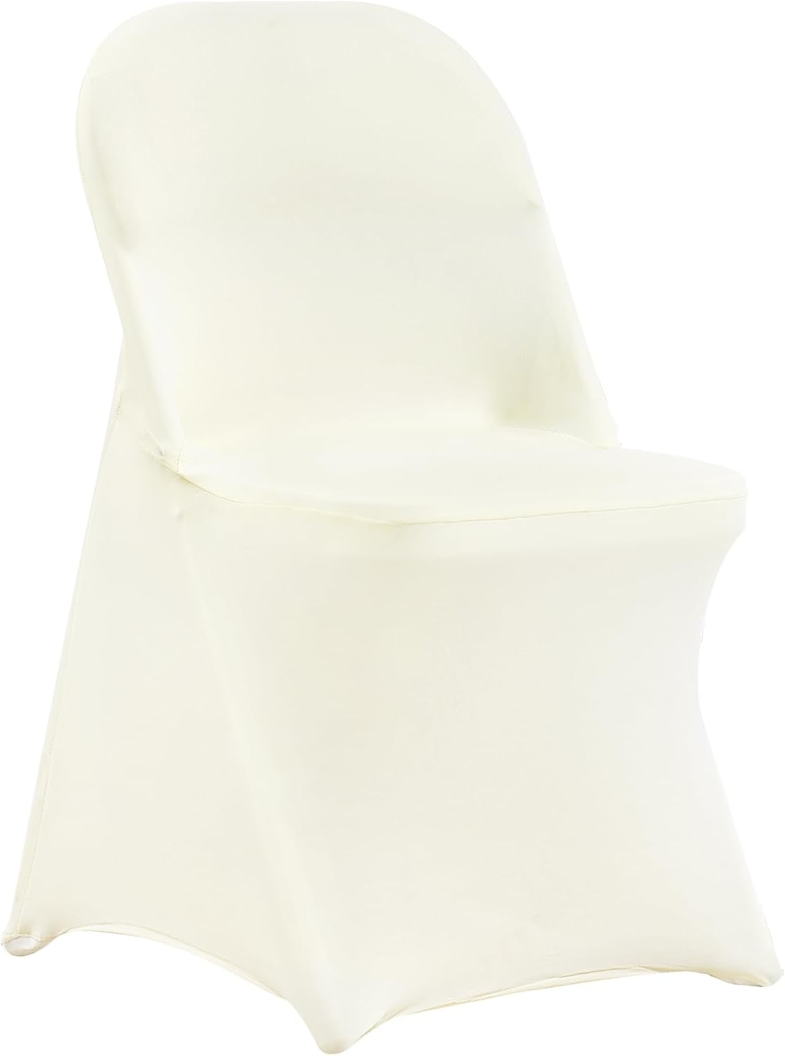 VEVOR 100 Pcs White Chair Covers Polyester Spandex Chair Cover Stretch Slipcovers for Wedding Party Dining Banquet Flat-Front Chair Covers