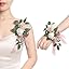 Ling's moment 2pcs Wedding Shoulder Corsage Artificial Flowers, Girl/Mother Homecoming/Prom Corsages Wristlet Décor, etc. Dusty Rose White