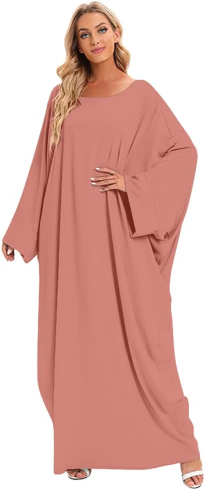 Muslim Dress for Women Pakistani Kaftan Abaya Robe + Hijab Arabic Islamic Prayer Clothes Dubai Outfits