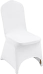 VEVOR 100 Pcs White Chair Covers Polyester Spandex Chair Cover Stretch Slipcovers for Wedding Party Dining Banquet Flat-Front Chair Covers
