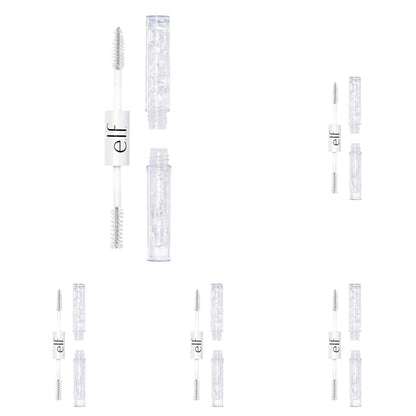 e.l.f. Clear Brow & Lash Mascara, Dual-Sided Brushable Clear Gel For Groomed Brows & Eyelashes, Long-Wear Conditioning Formula, Vegan & Cruelty-Free