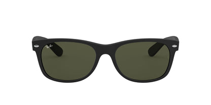 Ray-Ban Unisex RB2132 New Wayfarer Square Sunglasses, Rubber Black/G-15 Green, 55 mmRay-Ban Unisex RB2132 New Wayfarer Square Sunglasses, Rubber Black/G-15 Green, 55 mm