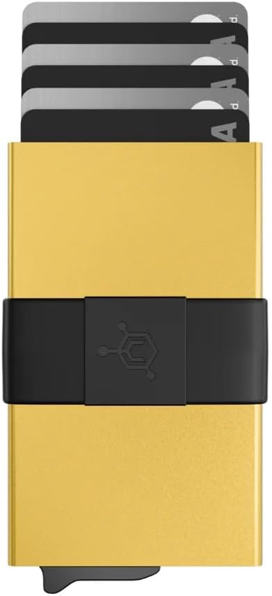 CODE 118 Wallet - Premium Automatic Smart Wallet, RFID Blocking, Pop Up Mens Minimalist Metal Wallet, 6061-T6 Aerospace-Grade Aluminum, Genuine 3K Carbon Fiber (Classic, Slate Grey)