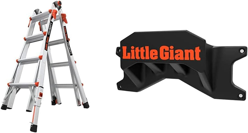 Little Giant Multi-Position Ladder, Velocity, M17, 9-15 Foot, Aluminum, Type 1A, 300 lbs Weight Rating & Work Platform, Aluminum, 375 lbs Weight Rating