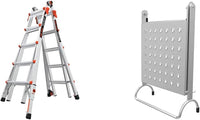 Little Giant Multi-Position Ladder, Velocity, M17, 9-15 Foot, Aluminum, Type 1A, 300 lbs Weight Rating & Work Platform, Aluminum, 375 lbs Weight Rating
