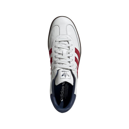 adidas Samba OG Men's Shoes, Core White/Team Victory Red/Night Indigo, Size 12.5