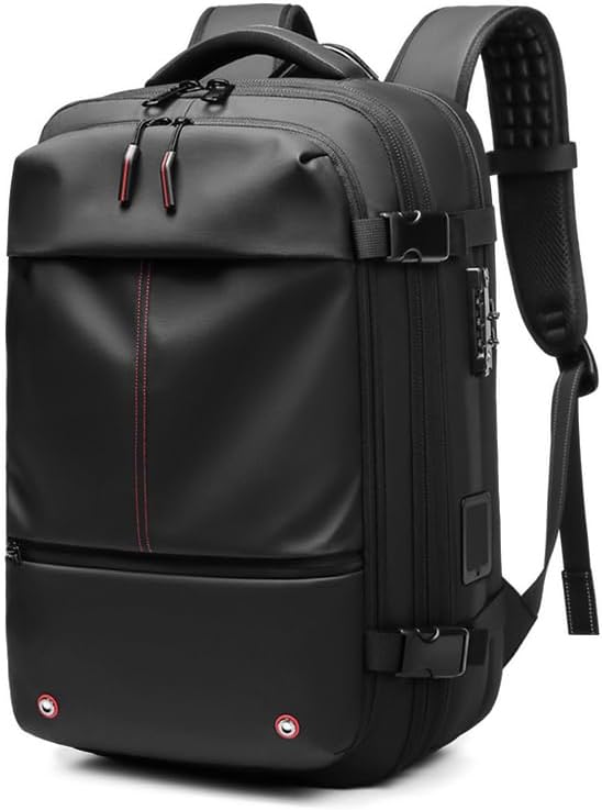 7DAY'S Fiordpack Vacuum Backpack Travel (External Pump, 60L), TSA Lock, Expandable Vacuum Seal Compression Travel Backpack for 17" Laptop, Airline Approved
