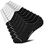 PAPLUS No Show Socks Men 6 Pairs, Non Slip Cushioned Athletic Low Cut Socks with Arch Support