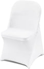 VEVOR 100 Pcs White Chair Covers Polyester Spandex Chair Cover Stretch Slipcovers for Wedding Party Dining Banquet Flat-Front Chair Covers